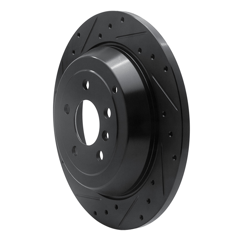 Mercedes-Benz R320 Brake Rotor (1) - Rear Left - R1 Concepts - Drilled & Slotted - Black - `06-`12